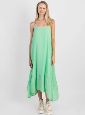 NWT Koch Sea Glass Green Drake Asymmetrical Midi Dress Size Large